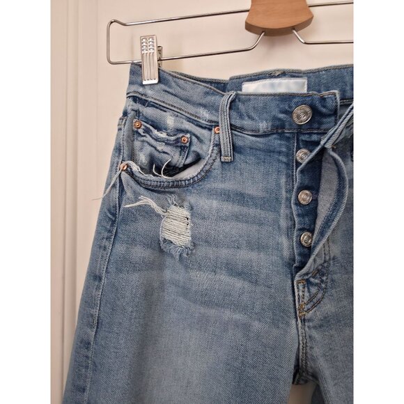 Mother Superior TOMCAT THE CONFESSION High-Rise Destroyed Cropped Jeans Sz 25 - Picture 6 of 16